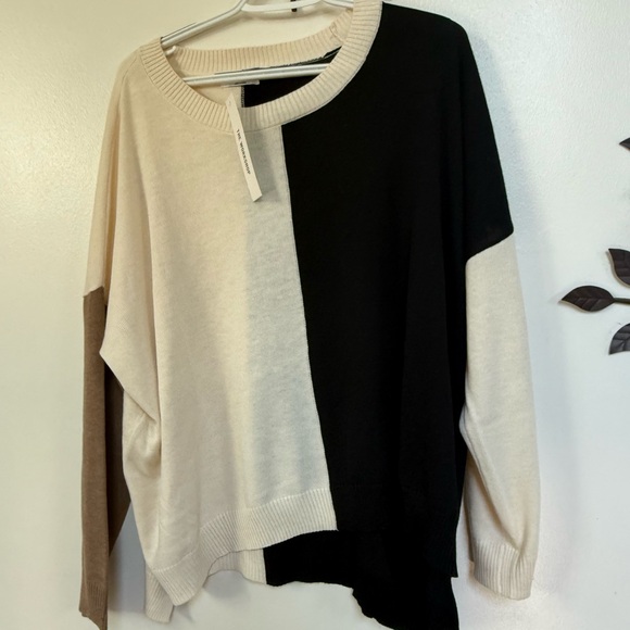 Workshop Republic Clothing Black and Cream Knit Sweater - Picture 1 of 3